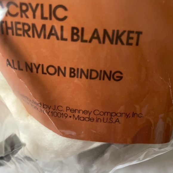 jcpenney Bedding Vintage Waffle Weave Acrylic Blanket Nylon Trim